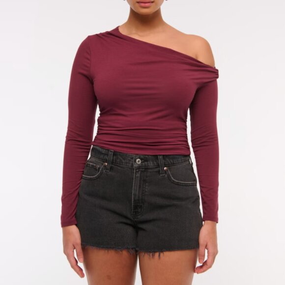 Abercrombie & Fitch Curve Love High Rise 90s Cutoff Short - Picture 3 of 9